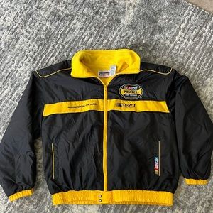 NASCAR Nextel Cup Series Checkered Flag Matt Black Windbreaker XL Full-Zip [C12]